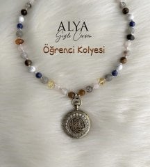 Kız Başarı Kolye Doğal Taşlı
