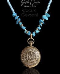 Firuze Taşlı Çocuk Cevşen Kolye