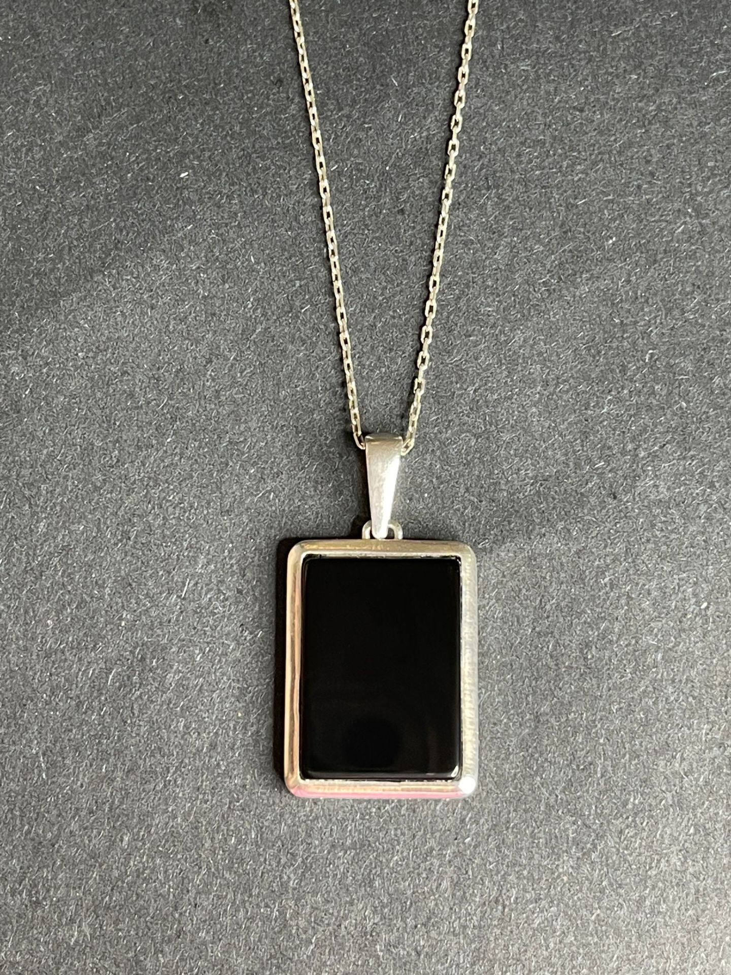 Onik taşlı Cevşen kolye dikdörtgen